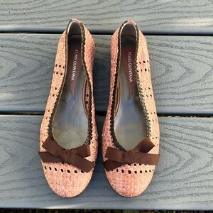 Pons Quintana Leather Ballet Slippers Pink Size EU 37.5/US 7